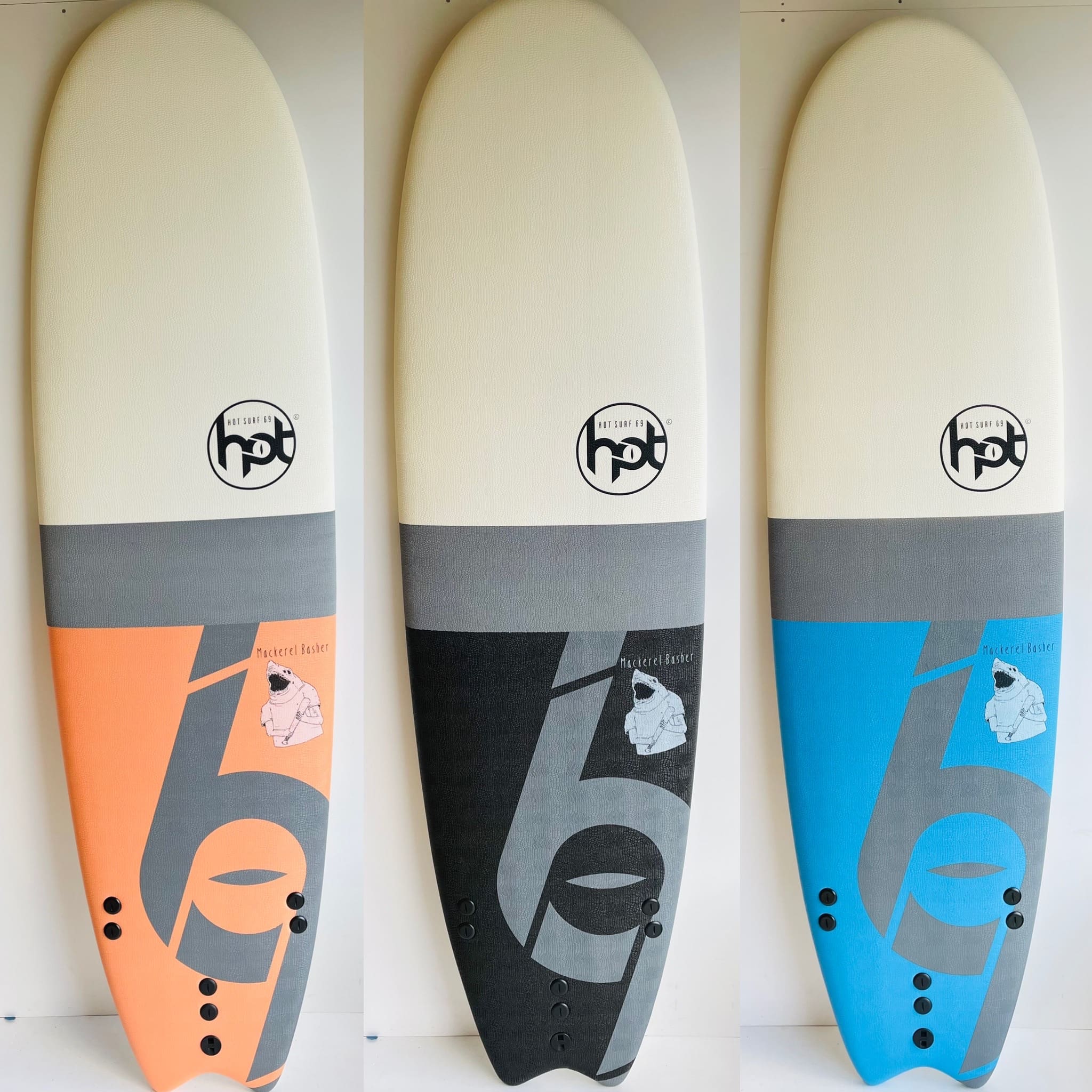 6"0 ft Softboard Hot surf 69 Bunyip Bandits Foam Surfboard Fish inc Fins/Leash 