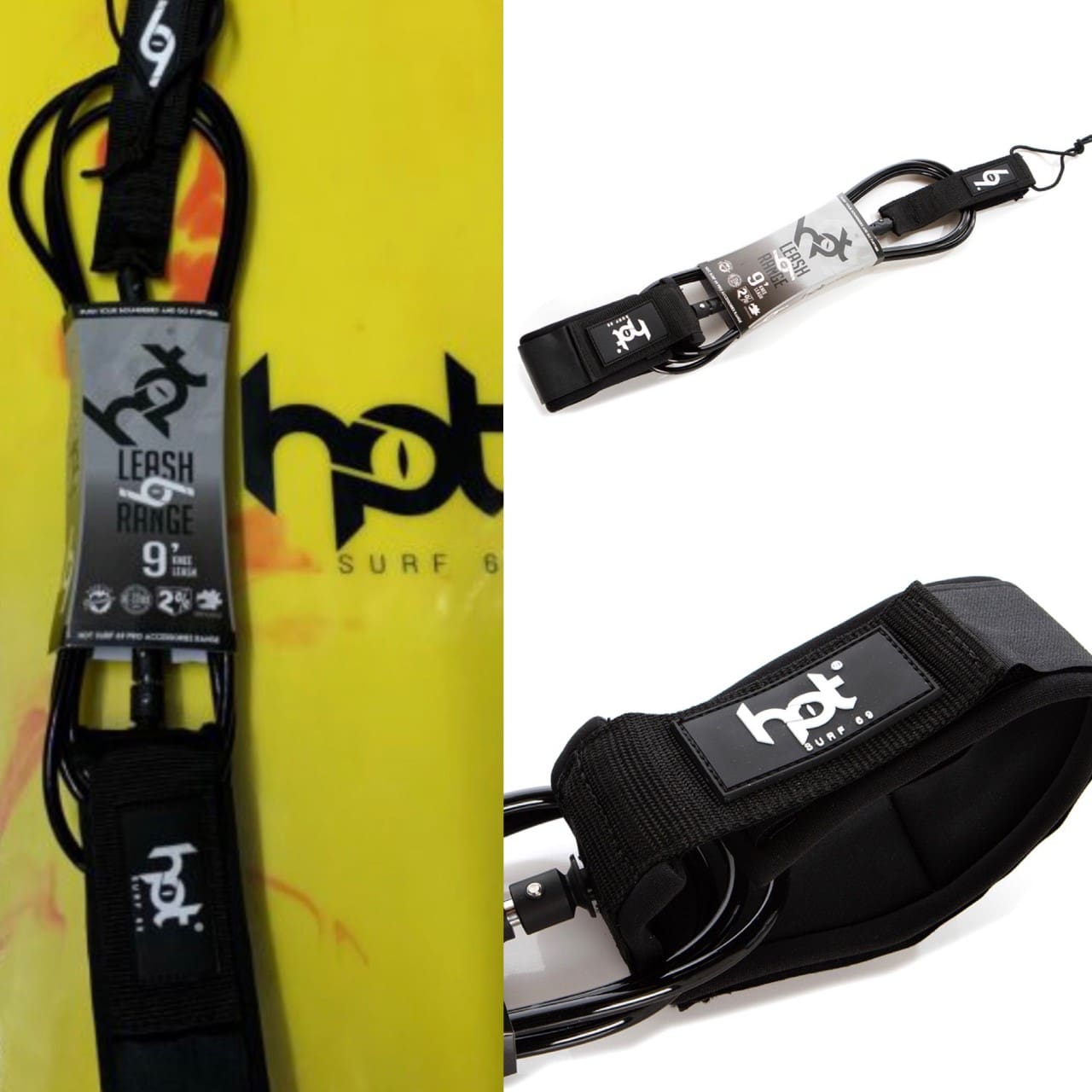 9ft Hot Surf 69 Longboard Knee Leash Calf Knee Long Board Leash Hot