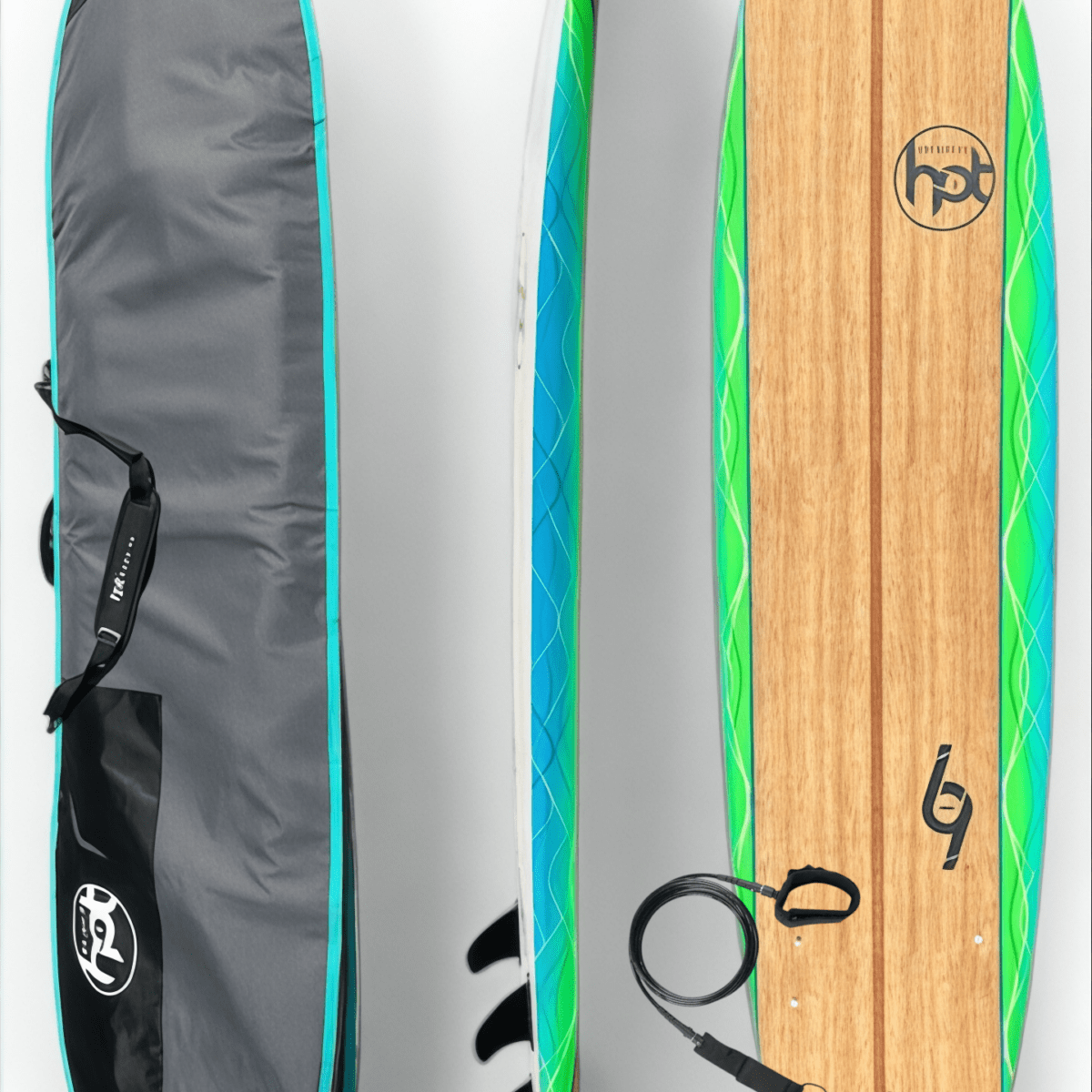 8ft Hot Surf 69 Beginners Surfboard Soft Foam board Package Deal