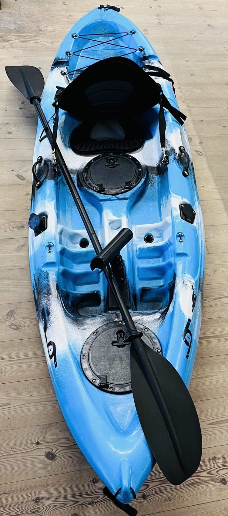 Second Hand Kayak Single Sit on to Kayak - Inc Paddle / seat / Fishing Rod  Holder - Mint
