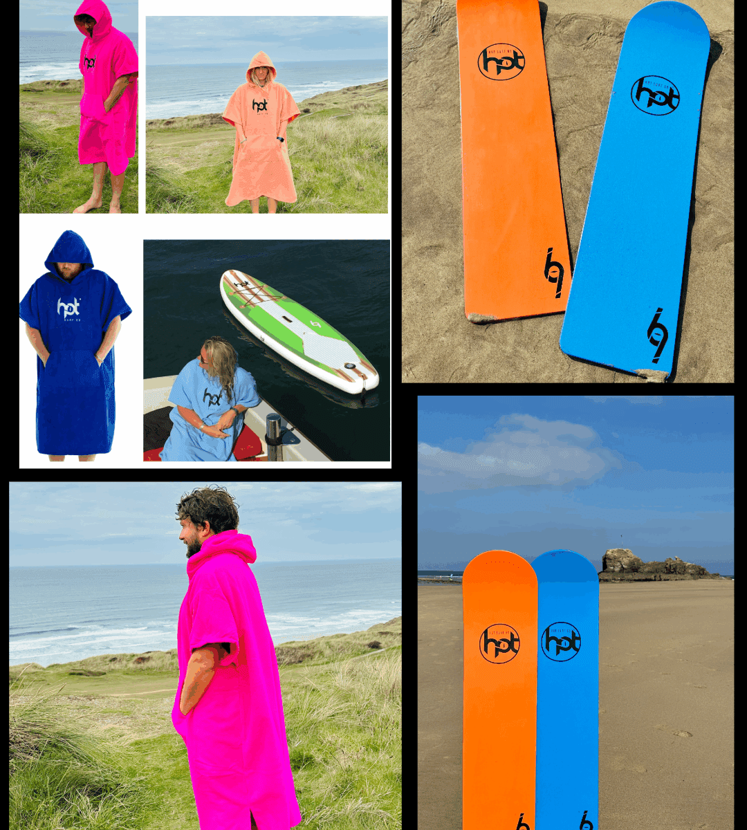Traditional Wood Bellyboard & Beach Towel Robe Package Deal